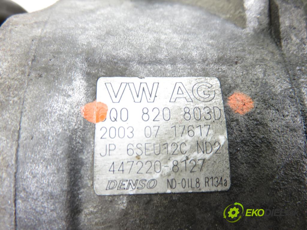SKODA FABIA I (6Y2) HB 2004 47,00 1.9 SDI - ASY 1896,00 KOMPRESOR: klimatizácie 6Q0820803D (Kompresor klimatizácie)