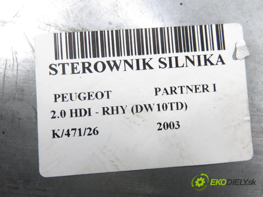 PEUGEOT PARTNER Combispace (5F) KOMBIVAN 2003 66,00 2.0 HDI - RHY (DW10TD) 1997,00 Riadiaca jednotka Motor 5WS40049CT ; 9650517880 ; 9647423380