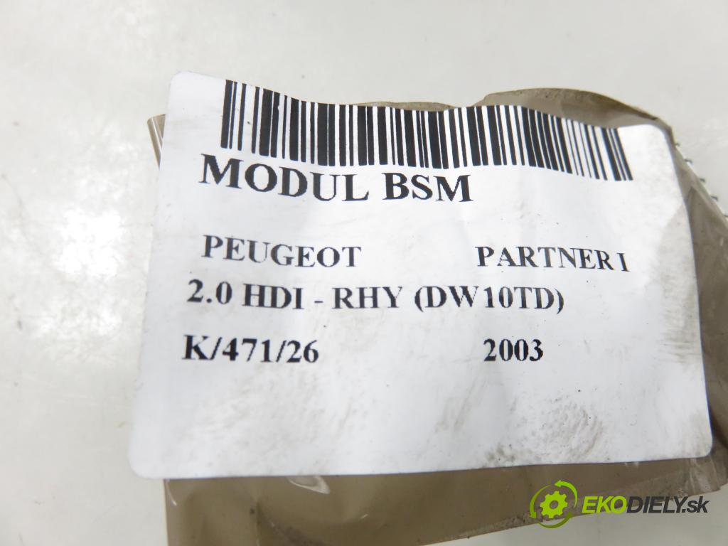 PEUGEOT PARTNER Combispace (5F) KOMBIVAN 2003 66,00 2.0 HDI - RHY (DW10TD) 1997,00 MODUL BSM T118470002E ; 9643498980