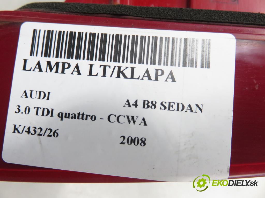 AUDI A4 (8K2, B8) SEDAN 2008 176,00 3.0 TDI quattro - CCWA 2967,00 Svetlo ľavé zadné kufor 8K5945093K