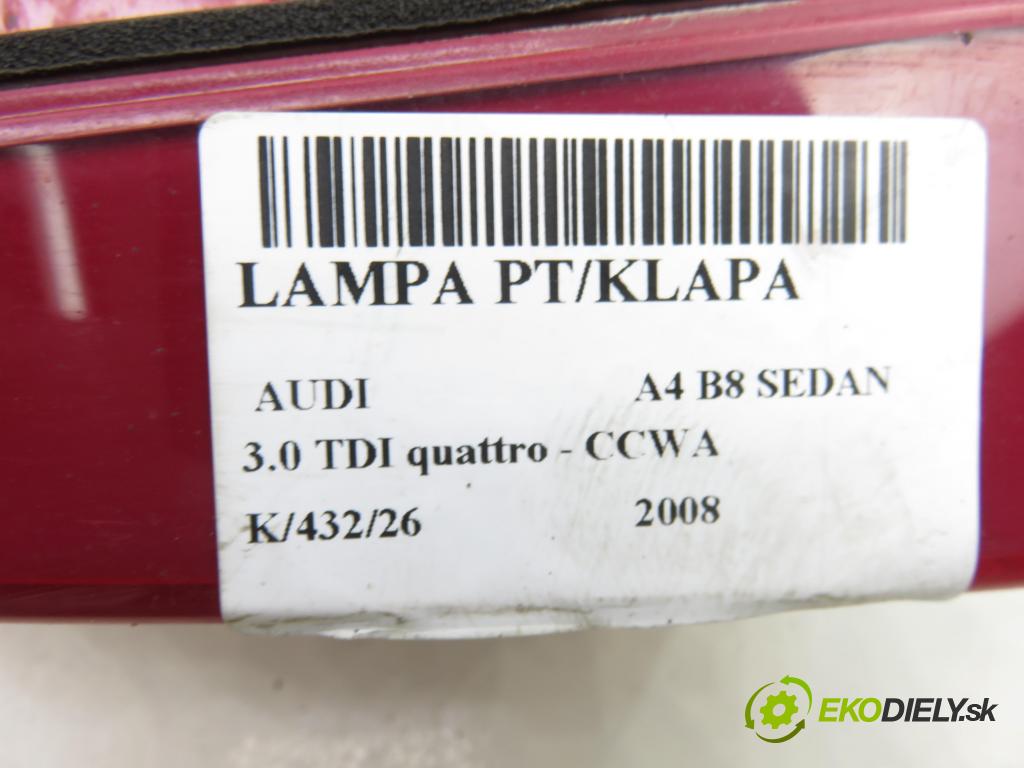 AUDI A4 (8K2, B8) SEDAN 2008 176,00 3.0 TDI quattro - CCWA 2967,00 Svetlo pravé zadné kufor 8K5945094K