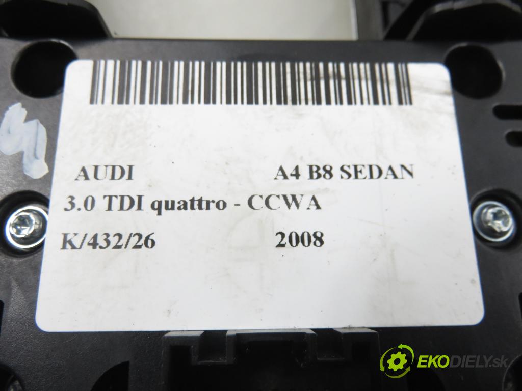 AUDI A4 (8K2, B8) SEDAN 2008 176,00 3.0 TDI quattro - CCWA 2967,00 Panel ovládania IDRIVE 8T0919609