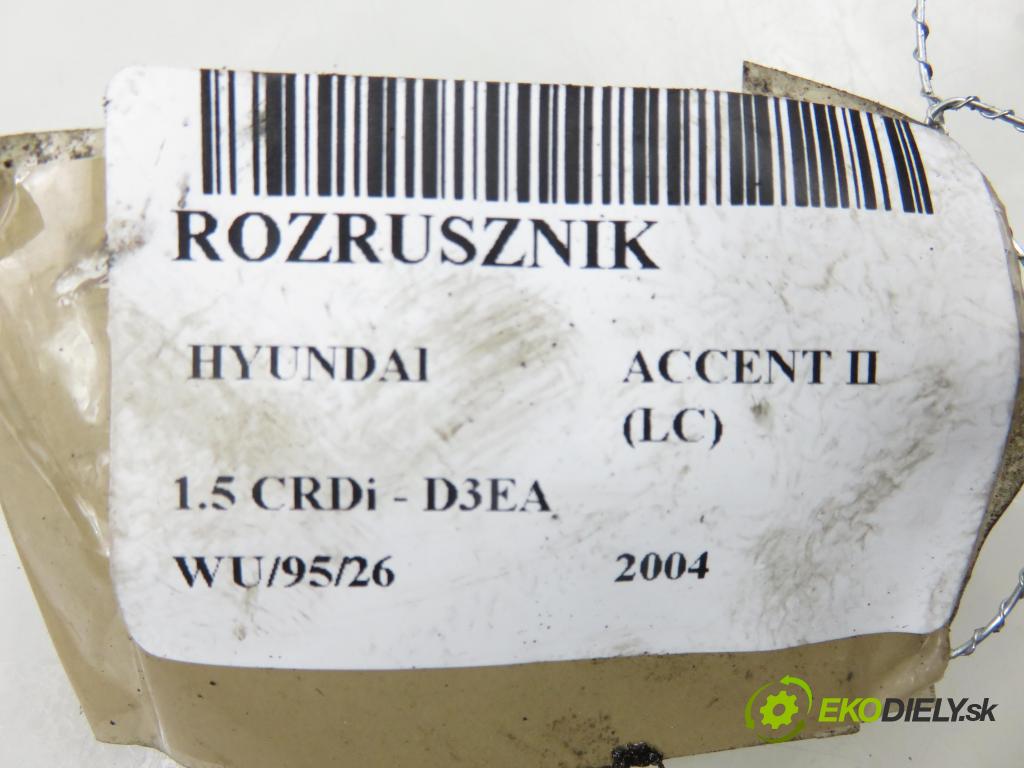 HYUNDAI ACCENT II (LC) LIFTBACK 2004 60,00 1.5 CRDi - D3EA 1493,00 Štartér 3610027510 (Štartér)