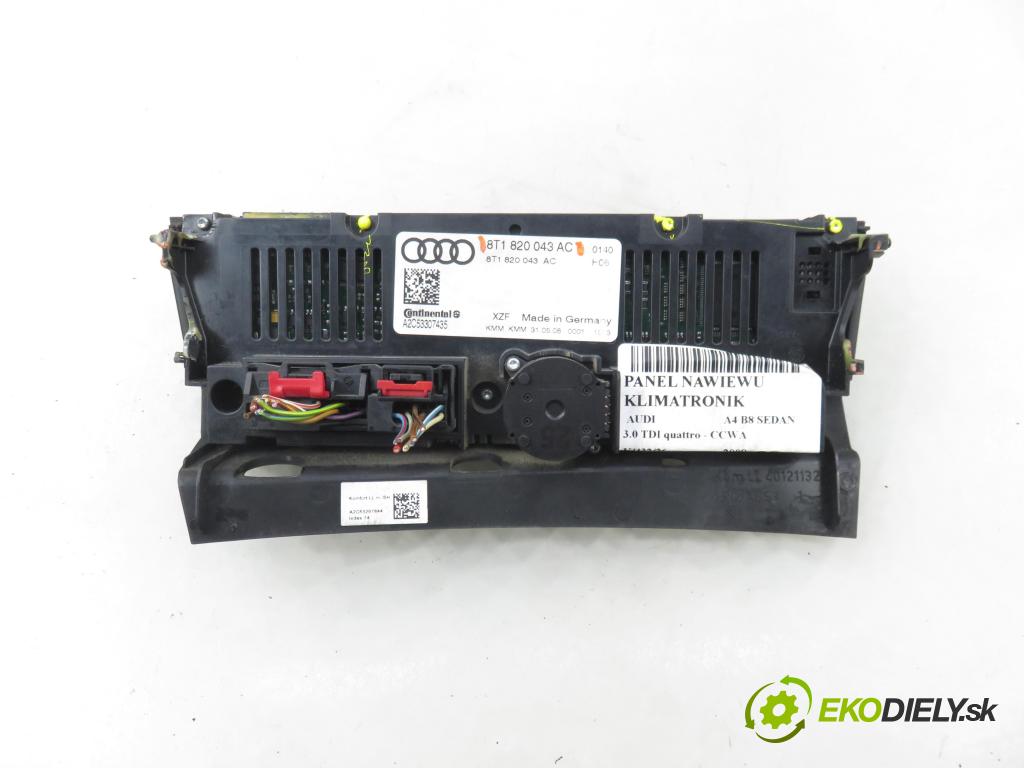 AUDI A4 (8K2, B8) SEDAN 2008 176,00 3.0 TDI quattro - CCWA 2967,00 Panel kúrenia KLIMATRONIK 8T1820043AC