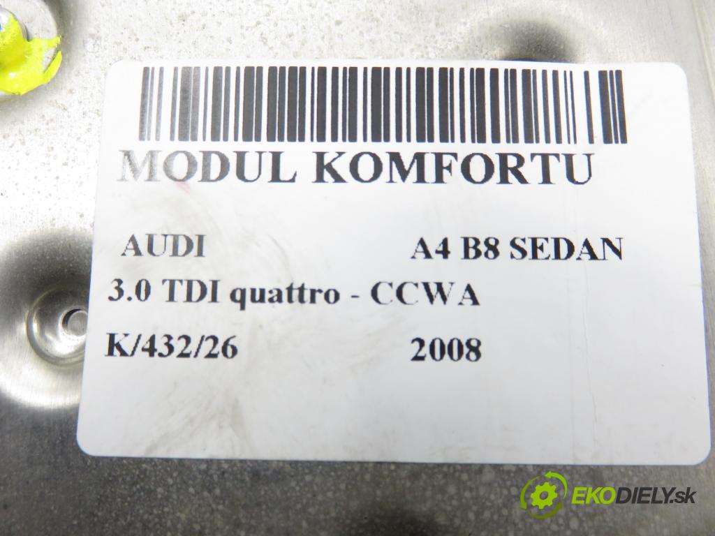 AUDI A4 (8K2, B8) SEDAN 2008 176,00 3.0 TDI quattro - CCWA 2967,00 MODUL komfortu 8K0907063D ; F005V00749