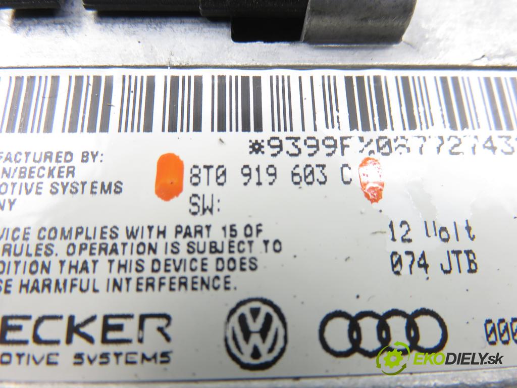 AUDI A4 (8K2, B8) SEDAN 2008 176,00 3.0 TDI quattro - CCWA 2967,00 ZOBRAZIT: 8T0919603C