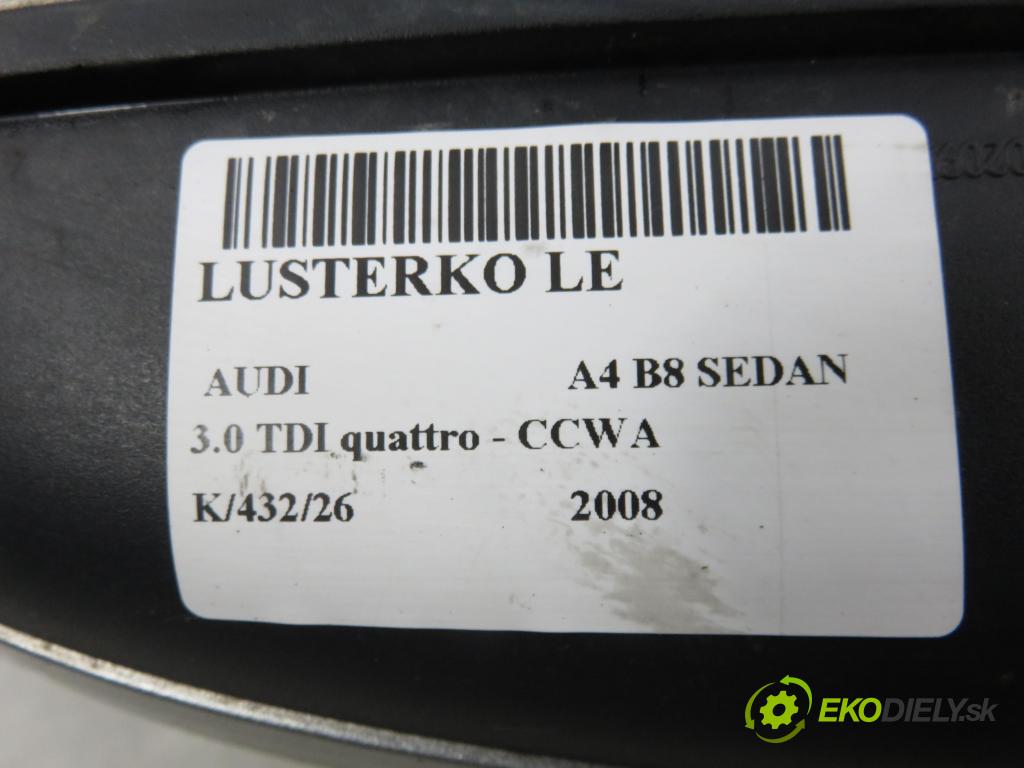 AUDI A4 (8K2, B8) SEDAN 2008 176,00 3.0 TDI quattro - CCWA 2967,00 Spätné zrkadlo LE