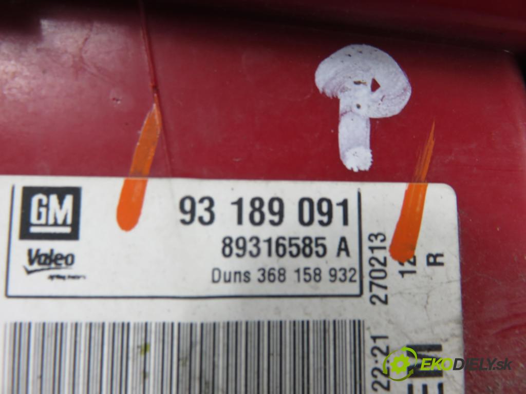 OPEL CORSA D (S07) HB 2011 0,00 1.2 - A 12 XER 1229,00 světlo pravé zadní 93189091
