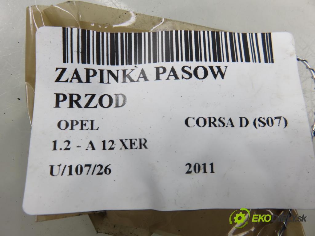 OPEL CORSA D (S07) HB 2011 0,00 1.2 - A 12 XER 1229,00 zapínače pásů PŘEDNÍ: 13286178