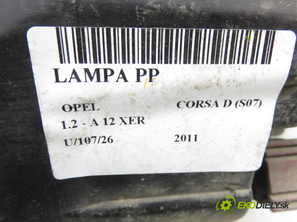 OPEL CORSA D (S07) HB 2011 0,00 1.2 - A 12 XER 1229,00 Svetlo PP 13295012