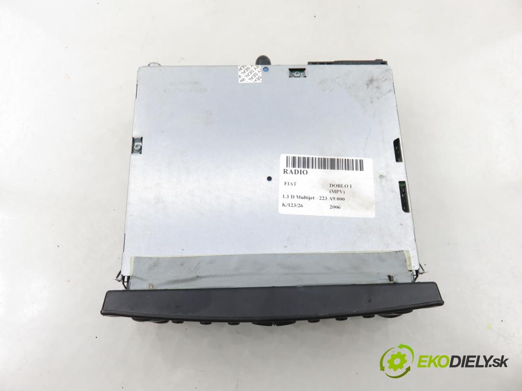 FIAT DOBLO nadwozie wielkoprzestrzenne (MPV) (119_, 223_) KOMBIVAN 2006 62,00 1.3 D Multijet - 223 A9.000 1248,00 RADIO CD 7353883730