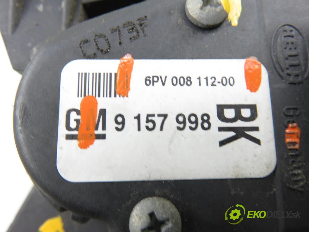 OPEL ASTRA G liftback (T98) HB 2003 55,00 1.7 DTI 16V - Y 17 DT 1686,00 Potenciometer plynu 9157998BK ; 6PV00811200 (Potenciometer plynového pedálu)