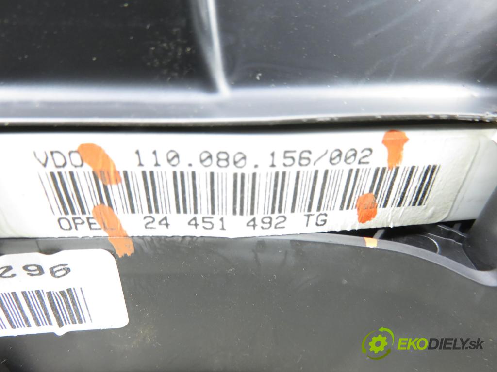 OPEL ASTRA G liftback (T98) HB 2003 55,00 1.7 DTI 16V - Y 17 DT 1686,00 Prístrojovka elektrický 24451492TG ; 110080156002