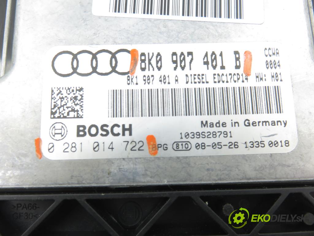 AUDI A4 (8K2, B8) SEDAN 2008 176,00 3.0 TDI quattro - CCWA 2967,00 Riadiaca jednotka Motor 0281014722 ; 8K0907401B