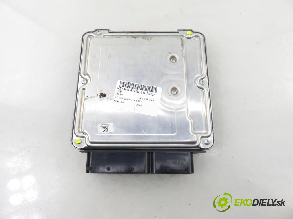 AUDI A4 (8K2, B8) SEDAN 2008 176,00 3.0 TDI quattro - CCWA 2967,00 Riadiaca jednotka Motor 0281014722 ; 8K0907401B