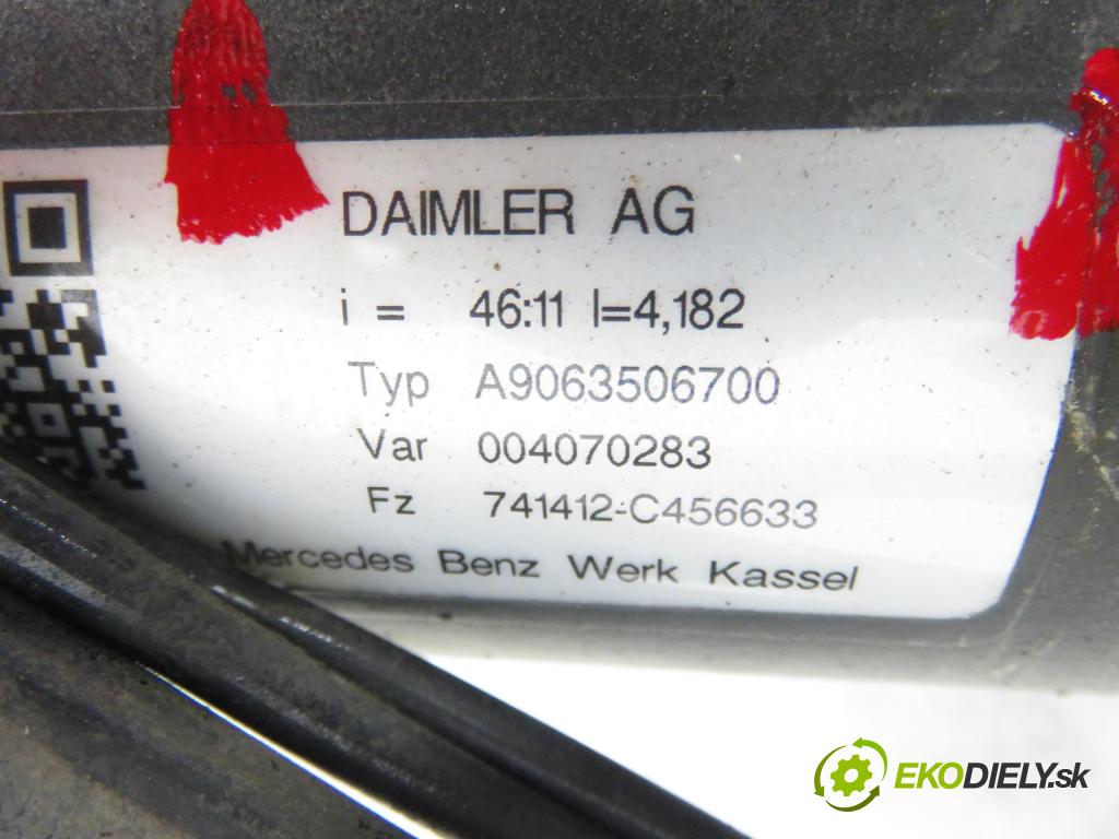 MERCEDES-BENZ SPRINTER 3,5-t Skrzynia (906) FURGON 2011 95,00 313 CDI (906.631, 906.633, 906.635, 906.637) - OM  2143,00 Most zadný / ,diferenciál 9063506700