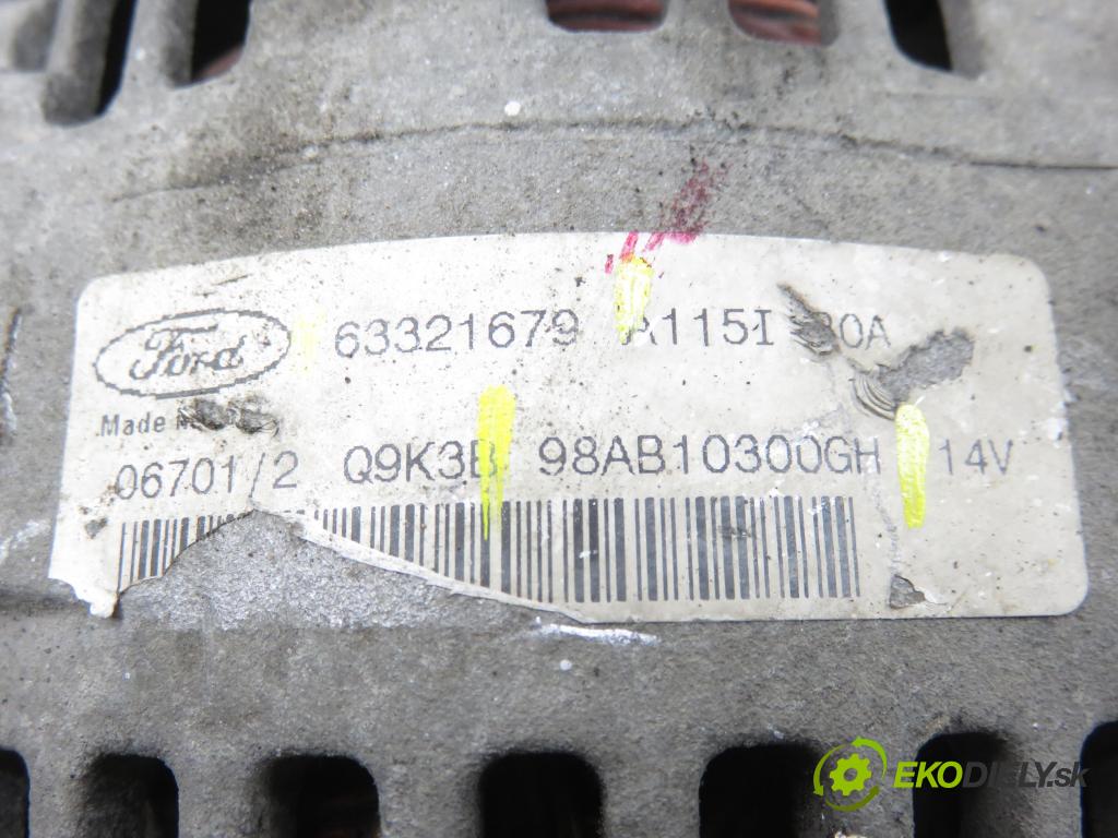 FORD FOCUS Turnier (DNW) KOMBI 2001 74,00 1.6 16V - FYDC 1596,00 Alternátor 98AB10300GH ; 63321679 (Alternátor)