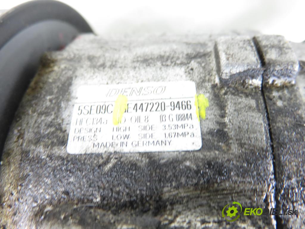 TOYOTA YARIS (_P1_) HB 2002 64,00 1.3 VVTi 87 - 2SZ-FE 1298,00 KOMPRESOR: klimatizácie 4472209466 (Kompresor klimatizácie)