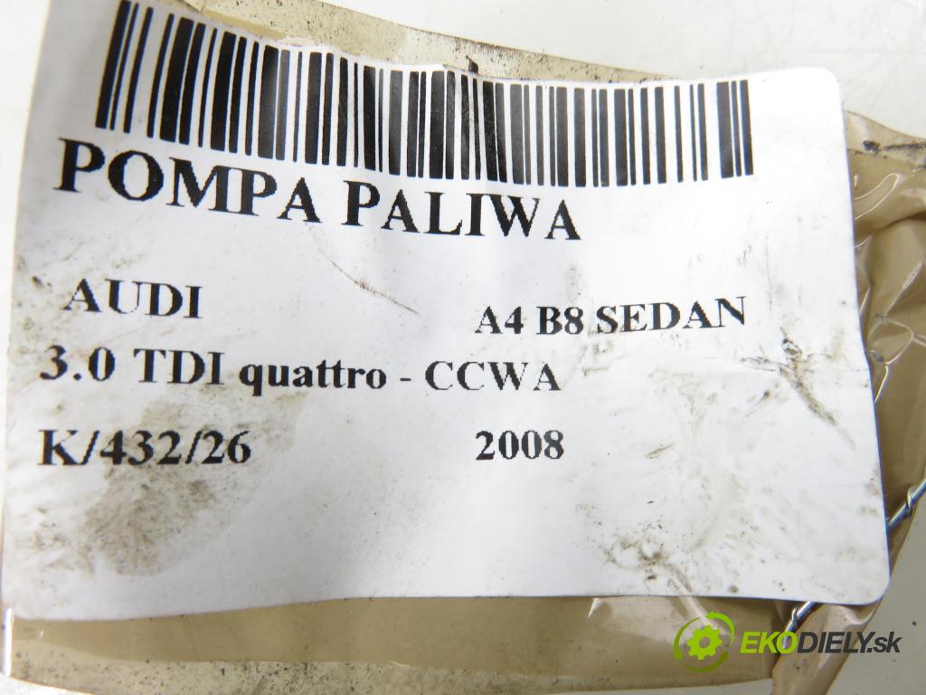 AUDI A4 (8K2, B8) SEDAN 2008 176,00 3.0 TDI quattro - CCWA 2967,00 Pumpa paliva 8K0906095