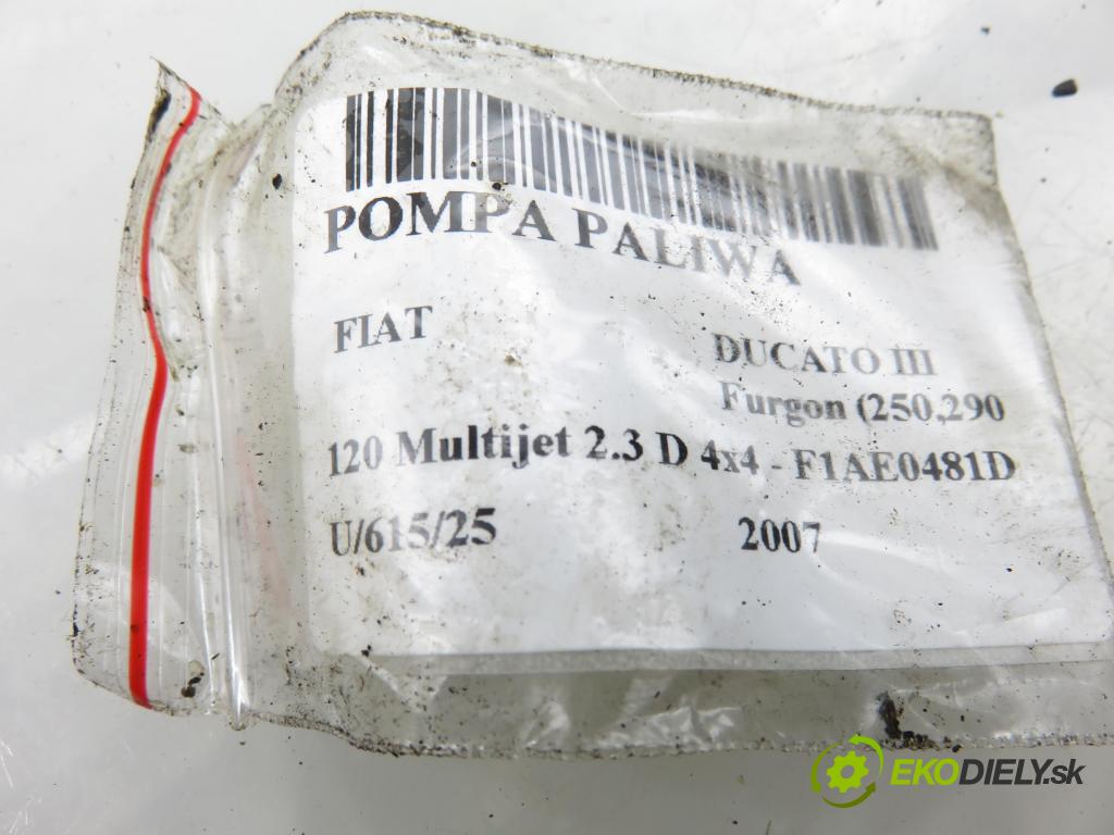 FIAT DUCATO Furgon (250_, 290_) FURGON 2007 88,00 120 Multijet 2.3 D - F1AE0481D 2287,00 Pumpa paliva 1348741080