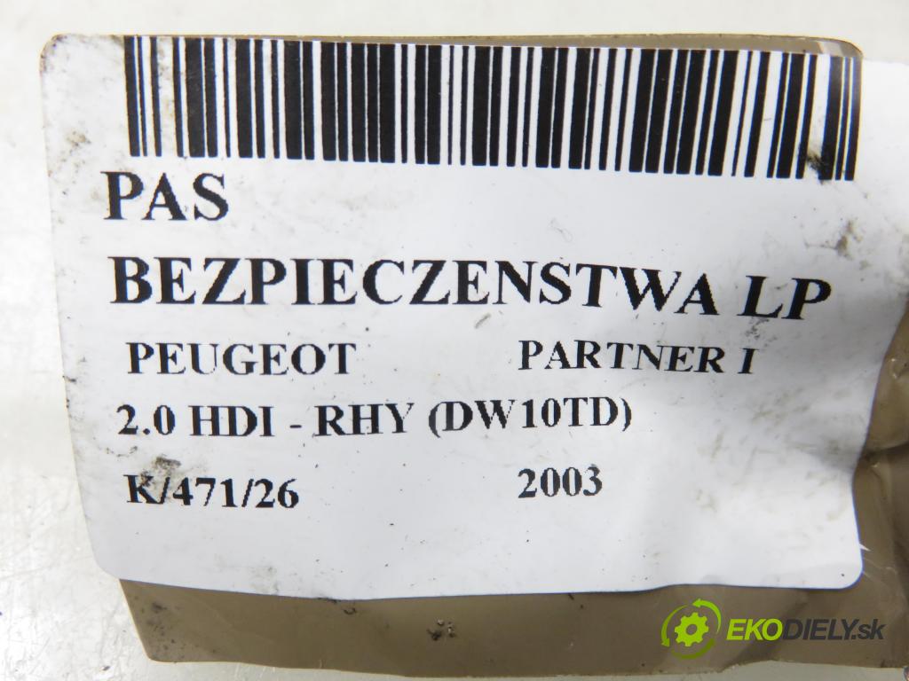 PEUGEOT PARTNER Combispace (5F) KOMBIVAN 2003 66,00 2.0 HDI - RHY (DW10TD) 1997,00 držák BEZPEČNOST LP