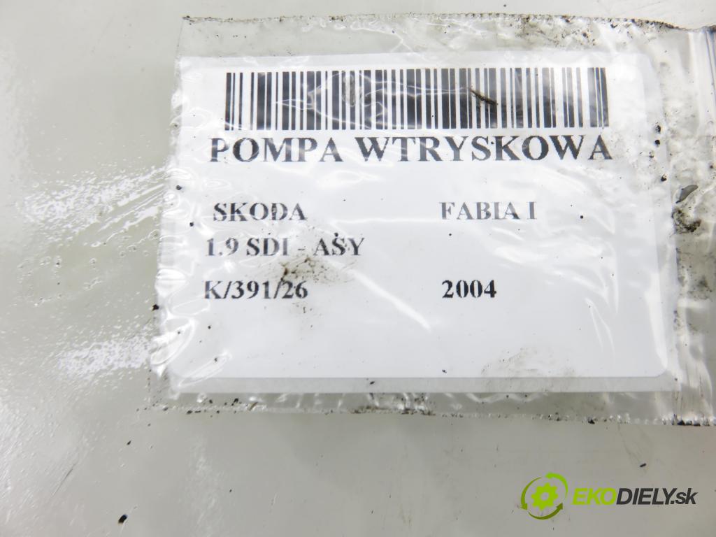 SKODA FABIA I (6Y2) HB 2004 47,00 1.9 SDI - ASY 1896,00 Pumpa vstrekovacia 038130107B ; 0460404972 (Vstrekovacie čerpadlo)