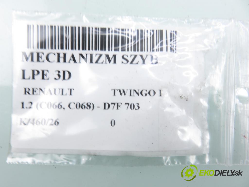 RENAULT TWINGO I (C06_) HB 2002 43,00 1.2 (C066, C068) - D7F 703 1149,00 Mechanizmus okien 3D 8200052943