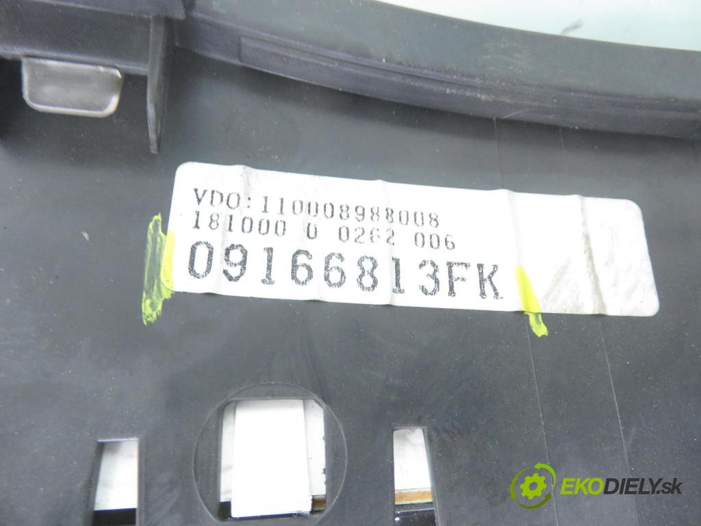 OPEL CORSA C (X01) HB 2001 43,00 1.0 12V 58 - Z 10 XE 973,00 prístrojovka elektrický 09166813FK