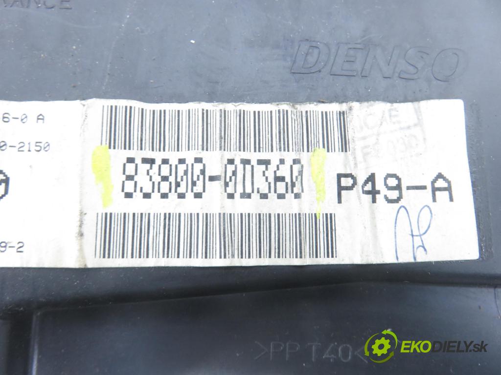 TOYOTA YARIS (_P1_) HB 2003 50,00 1.0 VVT- i 68 - 1SZ-FE 998,00 Prístrojovka elektrický 838000D360