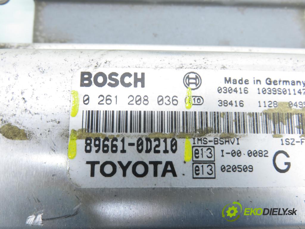 TOYOTA YARIS (_P1_) HB 2003 50,00 1.0 VVT- i 68 - 1SZ-FE 998,00 Riadiaca jednotka Motor 896610D210 ; 0261208036