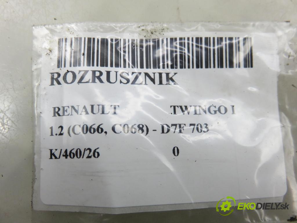 RENAULT TWINGO I (C06_) HB 2002 43,00 1.2 (C066, C068) - D7F 703 1149,00 startér D7E1 ; 867838 ; 864608 (Startér)