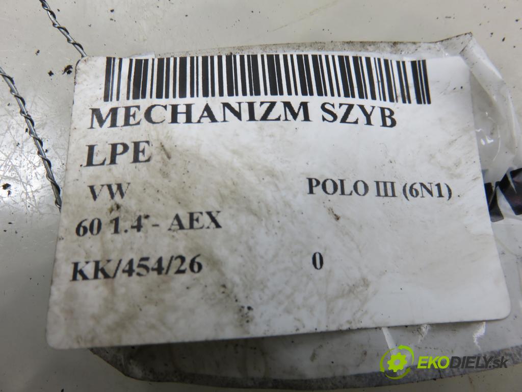 VW POLO (6N1) HB 1997 44,00 1.4 60 1390,00 Mechanizmus okien 6N4959802