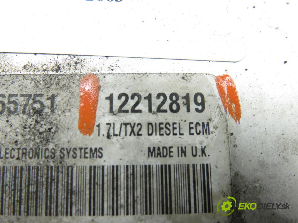 OPEL ASTRA G liftback (T98) HB 2003 55,00 1.7 DTI 16V - Y 17 DT 1686,00 Riadiaca jednotka Motor 12212819