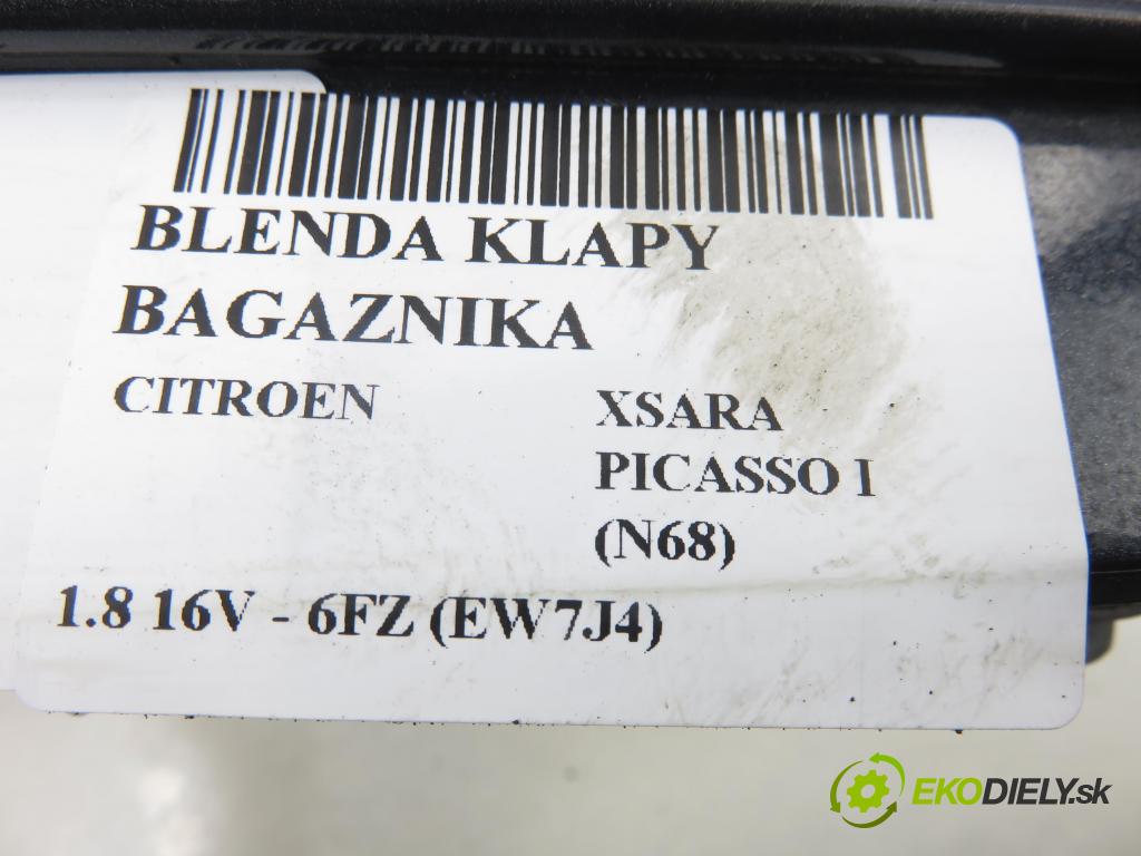 CITROEN XSARA PICASSO (N68) MINIVAN 2001 85,00 1.8 16V - 6FZ (EW7J4) 1749,00 Zadné čelo dverí kufor 9635595877