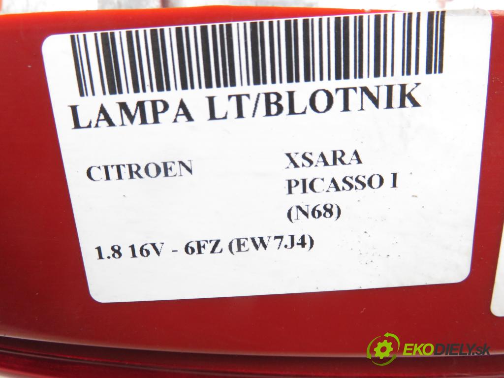 CITROEN XSARA PICASSO (N68) MINIVAN 2001 85,00 1.8 16V - 6FZ (EW7J4) 1749,00 Svetlo ľavé zadné