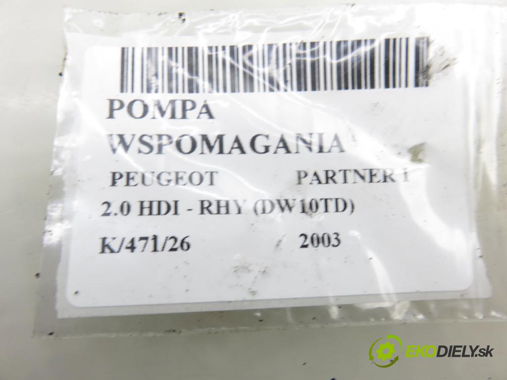 PEUGEOT PARTNER Combispace (5F) KOMBIVAN 2003 66,00 2.0 HDI - RHY (DW10TD) 1997,00 Pumpa servočerpadlo 9636320580 (Servočerpadlo)