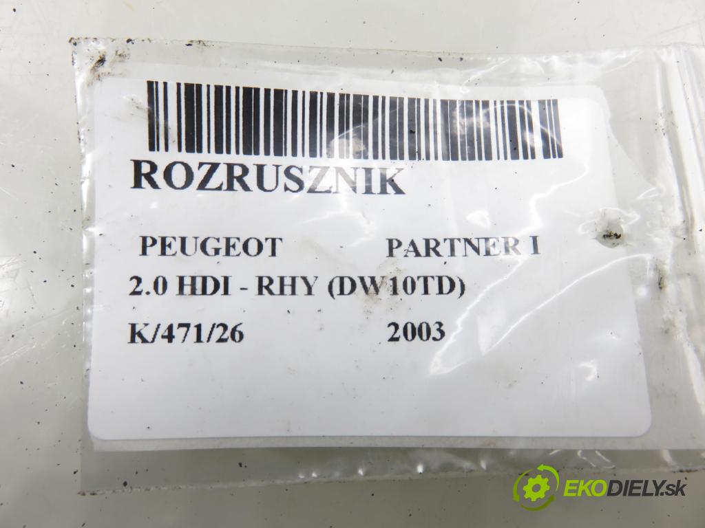 PEUGEOT PARTNER Combispace (5F) KOMBIVAN 2003 66,00 2.0 HDI - RHY (DW10TD) 1997,00 Štartér S0084 (Štartér)