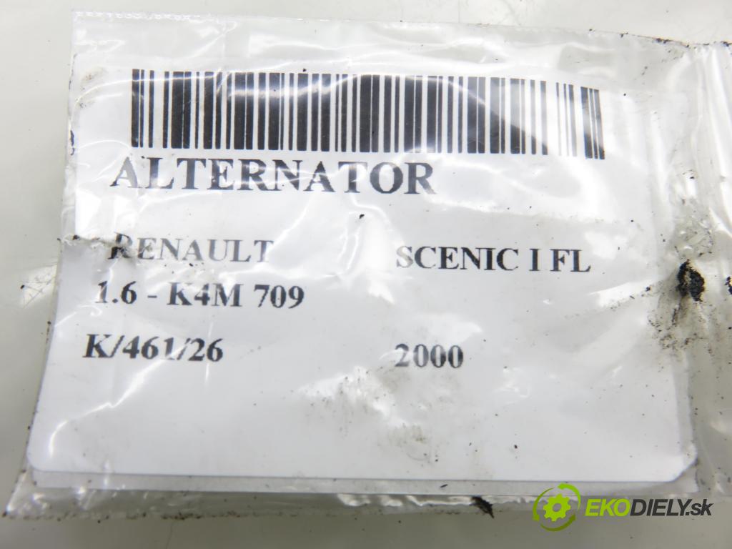 RENAULT SCENIC I (JA0/1_) MINIVAN 2000 79,00 1.6 - K4M 709 1598,00 Alternátor 0124415014 ; 7700434900 (Alternátor)