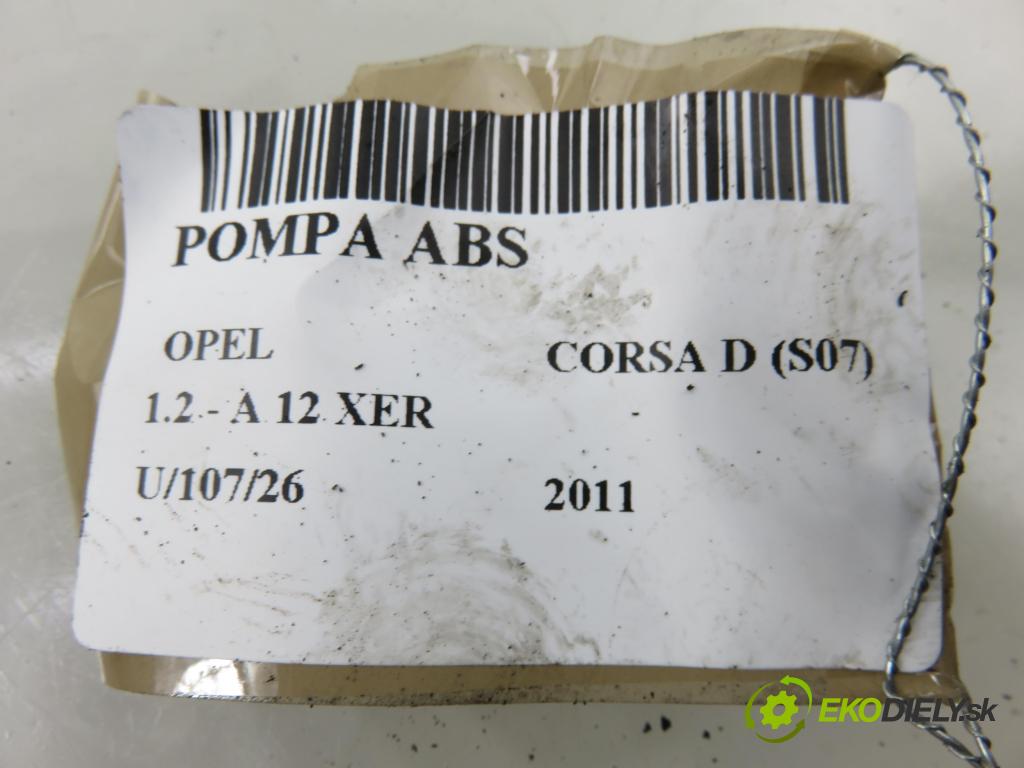OPEL CORSA D (S07) HB 2011 0,00 1.2 - A 12 XER 1229,00 Pumpa ABS 0265800796 (Pumpa ABS)