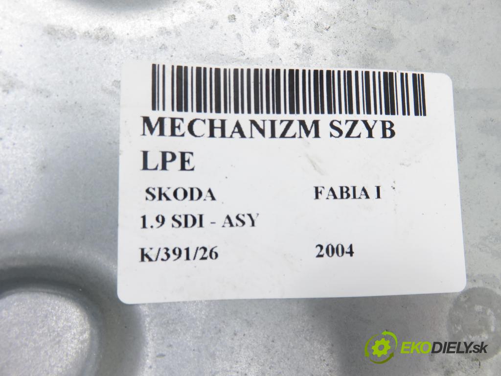 SKODA FABIA I (6Y2) HB 2004 47,00 1.9 SDI - ASY 1896,00 mechanismus oken 6Q1959801A