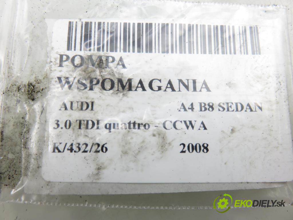 AUDI A4 (8K2, B8) SEDAN 2008 176,00 3.0 TDI quattro - CCWA 2967,00 Pumpa servočerpadlo 8K0145154 (Servočerpadlo)