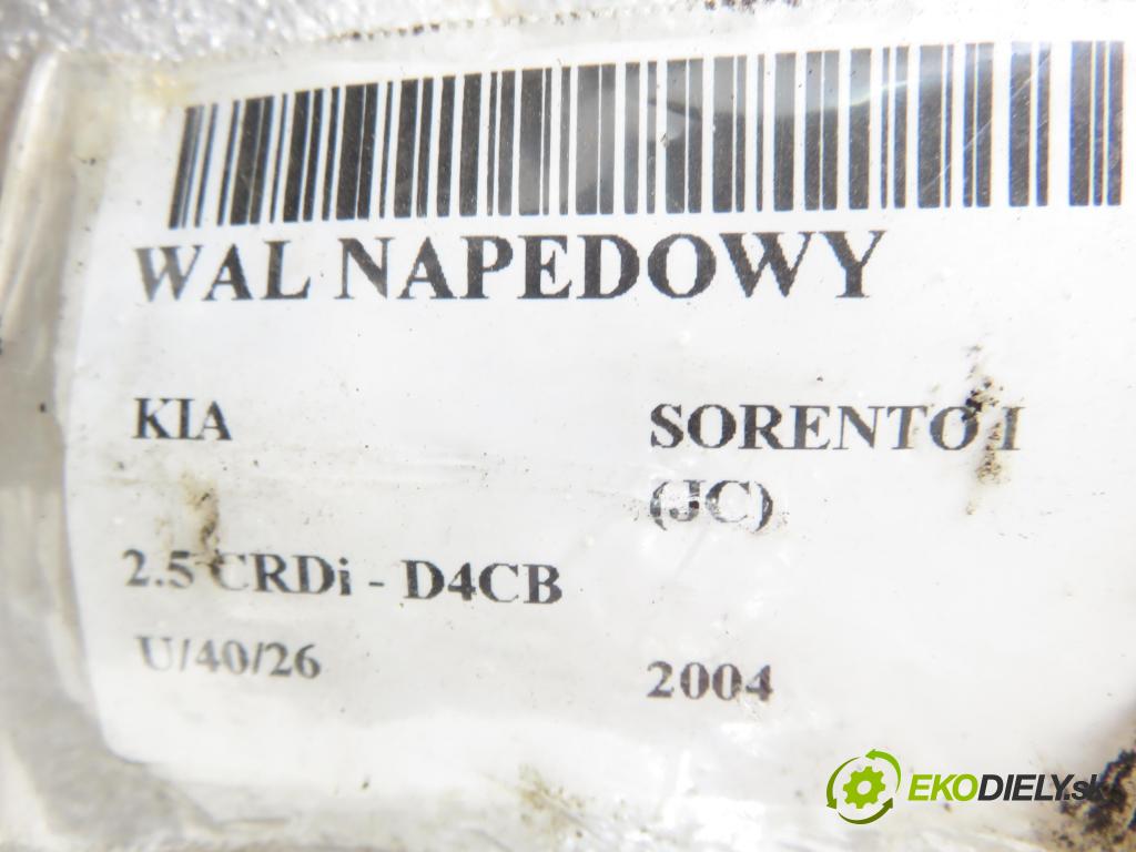 KIA SORENTO I (JC) SUV 2004 103,00 2.5 CRDi 140 - D4CB 2497,00 hriadeľ JAZDA: