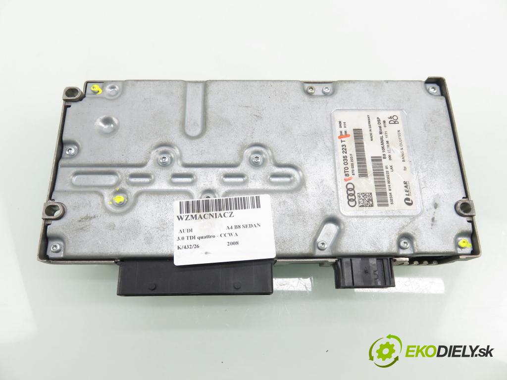 AUDI A4 (8K2, B8) SEDAN 2008 176,00 3.0 TDI quattro - CCWA 2967,00 Zosilňovač 8T0035223T ; 8T0035412D ; 8T0035415B (Zosilňovač)