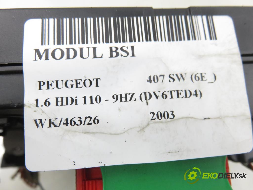 PEUGEOT 407 SW (6E_) KOMBI 2003 80,00 1.6 HDi 110 - 9HZ (DV6TED4) 1560,00 MODUL BSI 9655708380