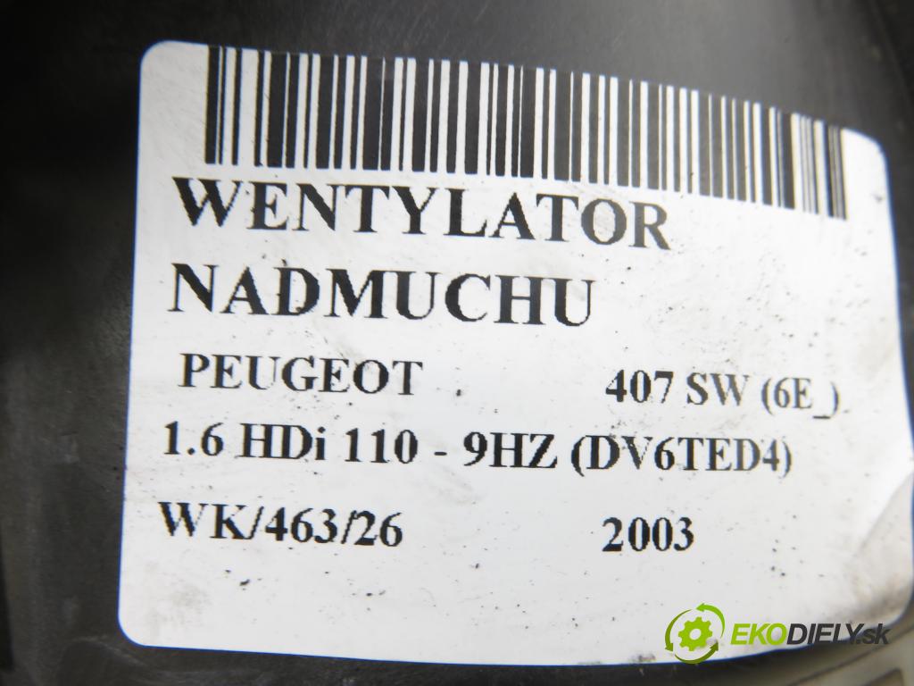 PEUGEOT 407 SW (6E_) KOMBI 2003 80,00 1.6 HDi 110 - 9HZ (DV6TED4) 1560,00 ventilátor větráku 7737080501