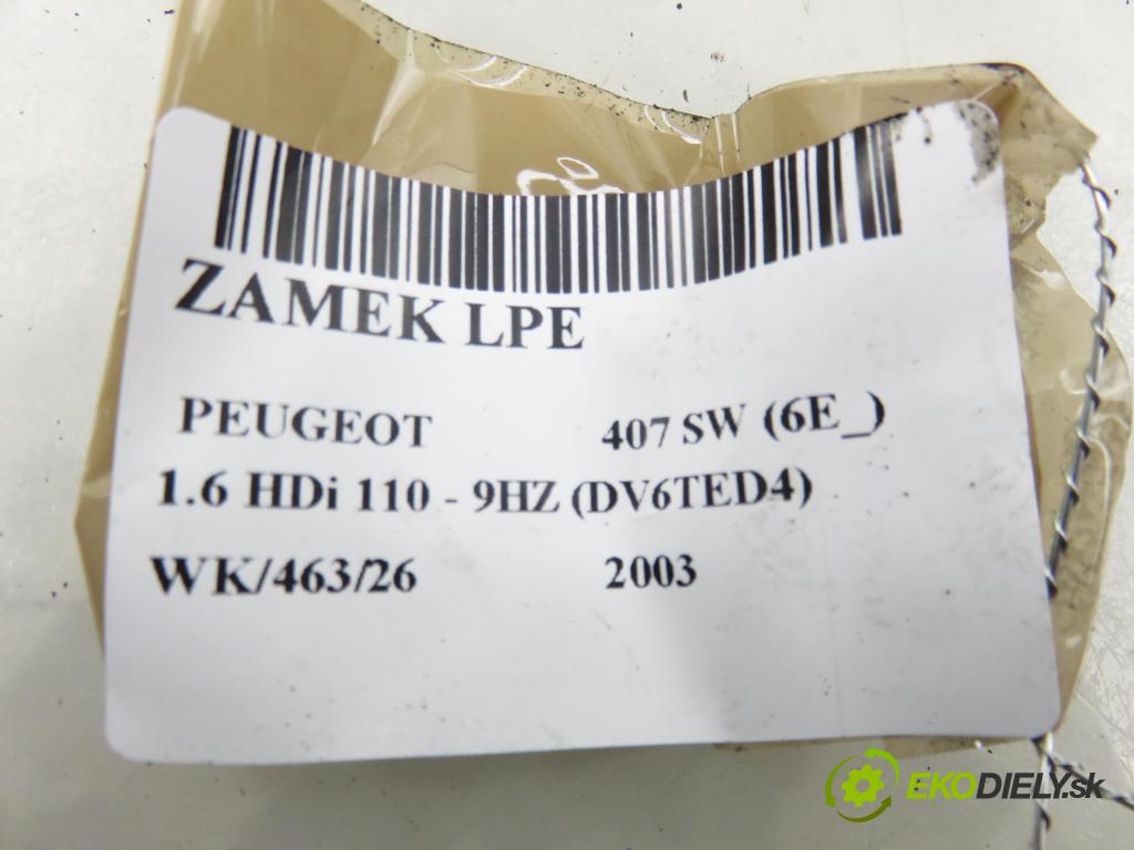 PEUGEOT 407 SW (6E_) KOMBI 2003 80,00 1.6 HDi 110 - 9HZ (DV6TED4) 1560,00 zámok 9656633080