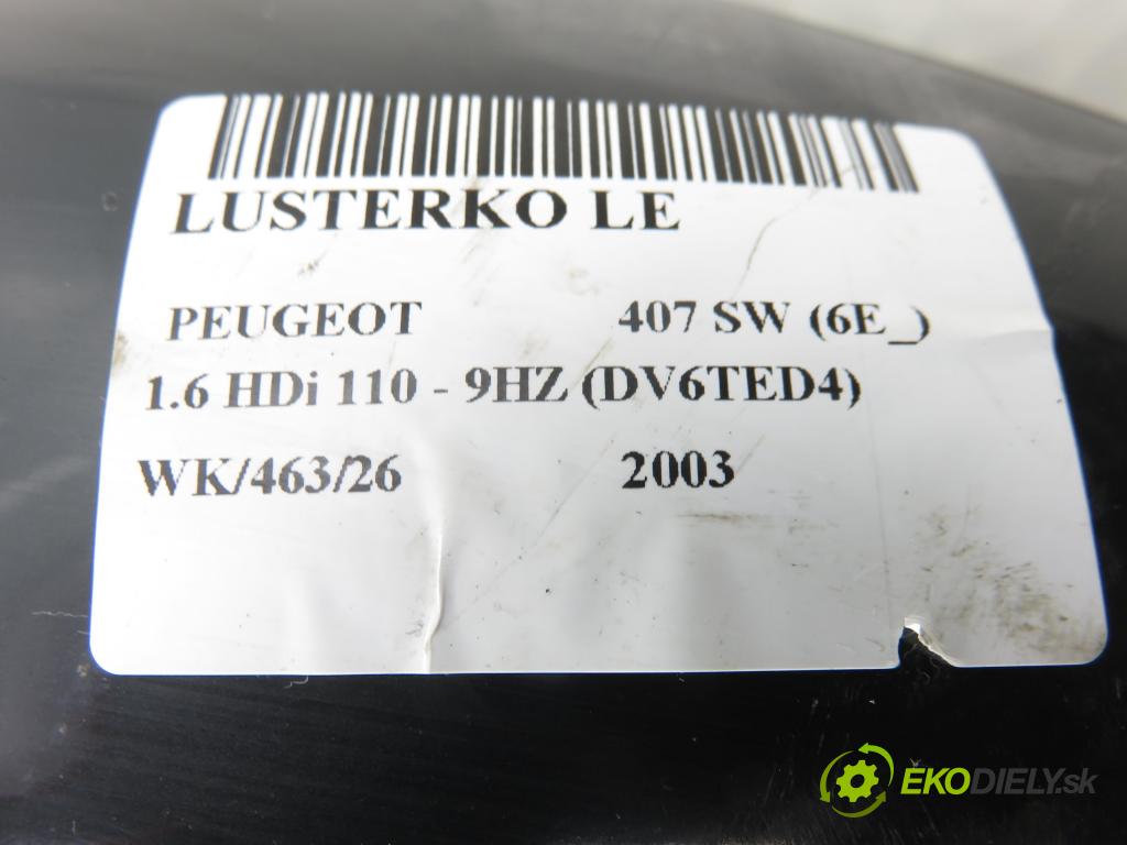 PEUGEOT 407 SW (6E_) KOMBI 2003 80,00 1.6 HDi 110 - 9HZ (DV6TED4) 1560,00 zpětné zrcátko LE