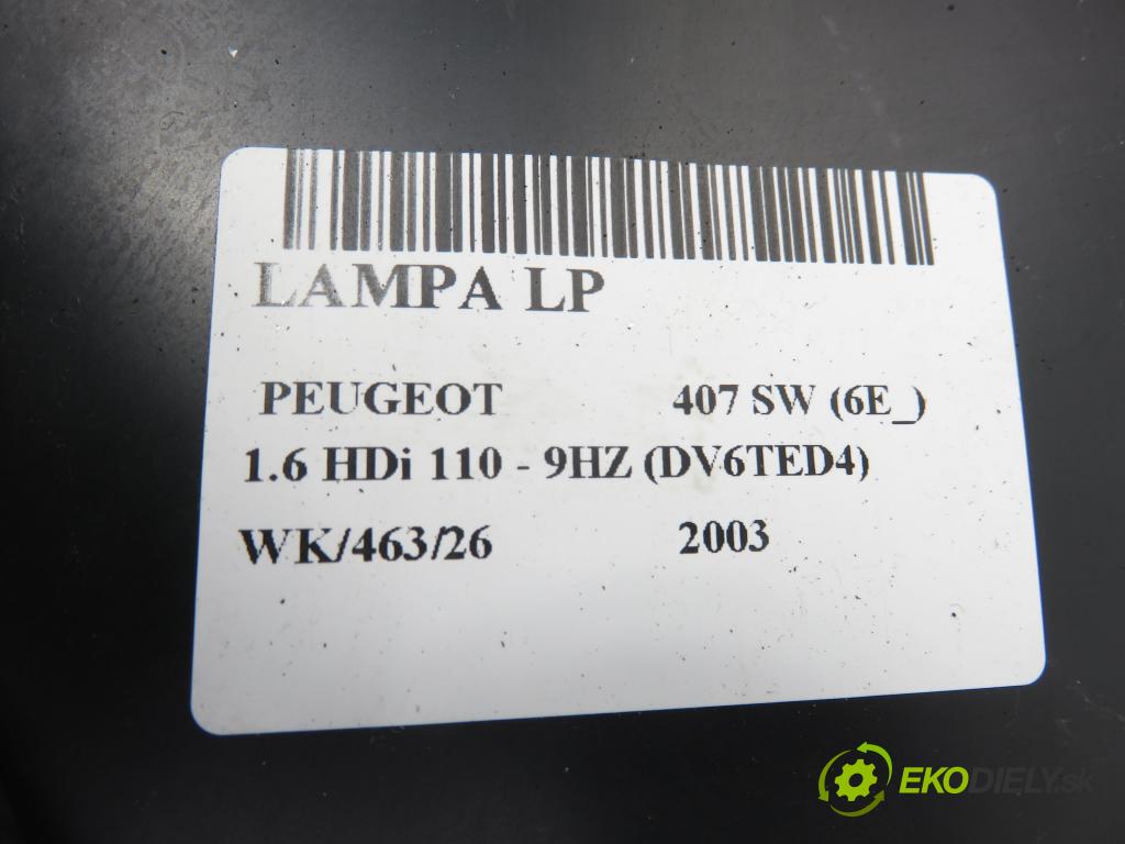 PEUGEOT 407 SW (6E_) KOMBI 2003 80,00 1.6 HDi 110 - 9HZ (DV6TED4) 1560,00 světlo LP