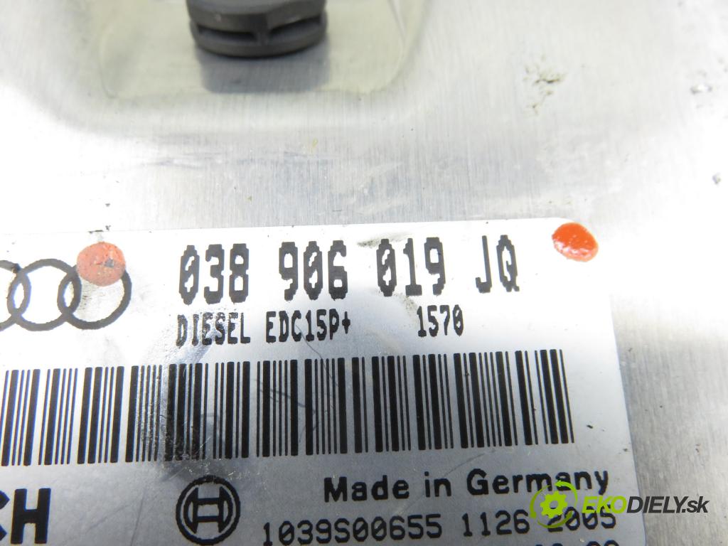 AUDI A4 (8E2, B6) SEDAN 2002 96,00 1.9 TDI PD 130 - AWX 1896,00 Riadiaca jednotka Motor 038906019JQ ; 0281011142