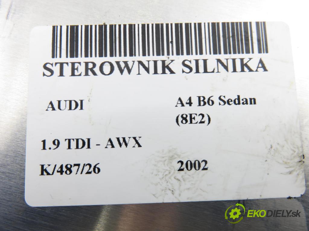 AUDI A4 (8E2, B6) SEDAN 2002 96,00 1.9 TDI PD 130 - AWX 1896,00 Riadiaca jednotka Motor 038906019JQ ; 0281011142